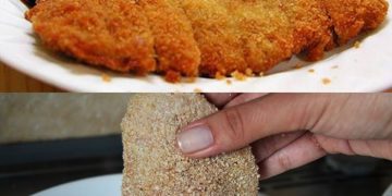 Bife à milanesa perfeito