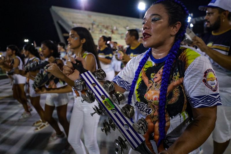 Carnaval na Floresta: Escolas de samba do Grupo Especial realizam ensaio técnico no sambódromo