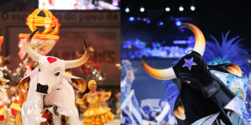 Parintins na tela da Globo: Caprichoso e Garantido desfilam no carnaboi para o Brasil e o mundo