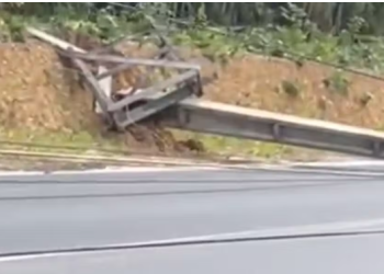 Vendaval derruba postes e causa transtornos na AM-010