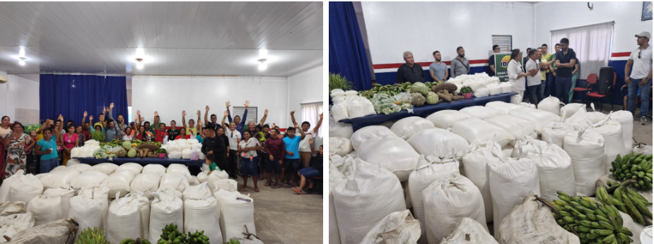 Em Eirunepé, Idam entrega 7 toneladas de alimentos produzidos por agricultores indígenas