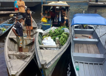 Em Amaturá, Idam entrega 10 toneladas de alimentos produzidos por agricultores familiares indígenas
