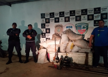 Após denúncia, Polícia Militar prende sete homens por pesca predatória no município de Anori