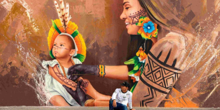 Festival de Parintins 2025 Pinturas do projeto Galeria Cidade Aberta chegam à fase final