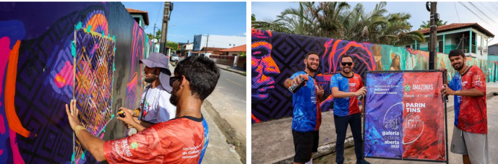 Festival de Parintins 2025 artistas do projeto ‘Galeria Cidade Aberta’ falam sobre as obras e inspirações