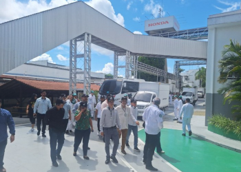Suframa e ABDI visitam fábrica da Moto Honda no Polo Industrial de Manaus
