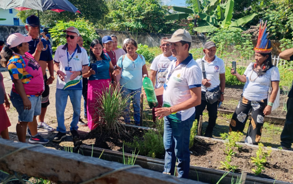 Horta caseira e cultura da melancia Sepror qualifica 53 produtores Tikuna em Amaturá