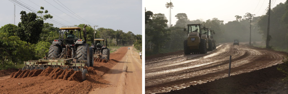 Em Novo Airão, governador Wilson Lima vistoria obras da AM-352 e destaca investimentos de R$ 257 milhões para infraestrutura do município