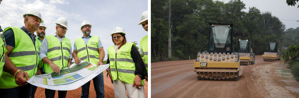Em Novo Airão, governador Wilson Lima vistoria obras da AM-352 e destaca investimentos de R$ 257 milhões para infraestrutura do município