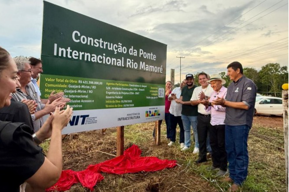 Suframa participa de cerimônia sobre início das obras da Ponte Binacional Brasil–Bolívia em Guajará-Mirim (RO)